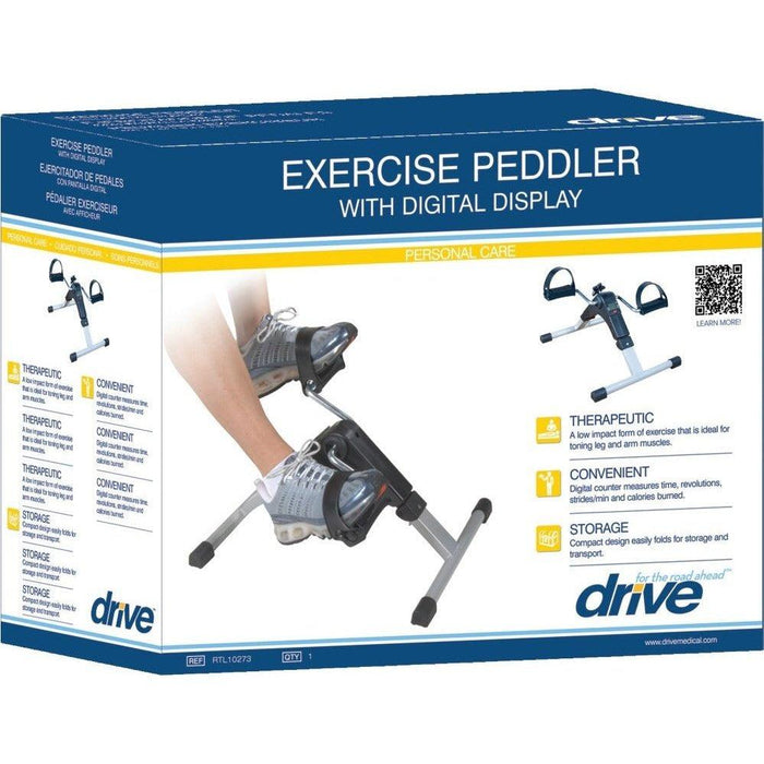Drive Medical Folding Exercise Peddler w/ Electronic Display - Black - Shop Home Med