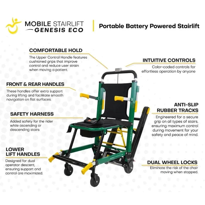 Genesis Eco Mobile Stairlift Battery Powered & Portable Stair Chair