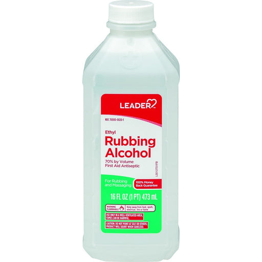 Leader Ethyl Rubbing Alcohol 70% - 16 Oz