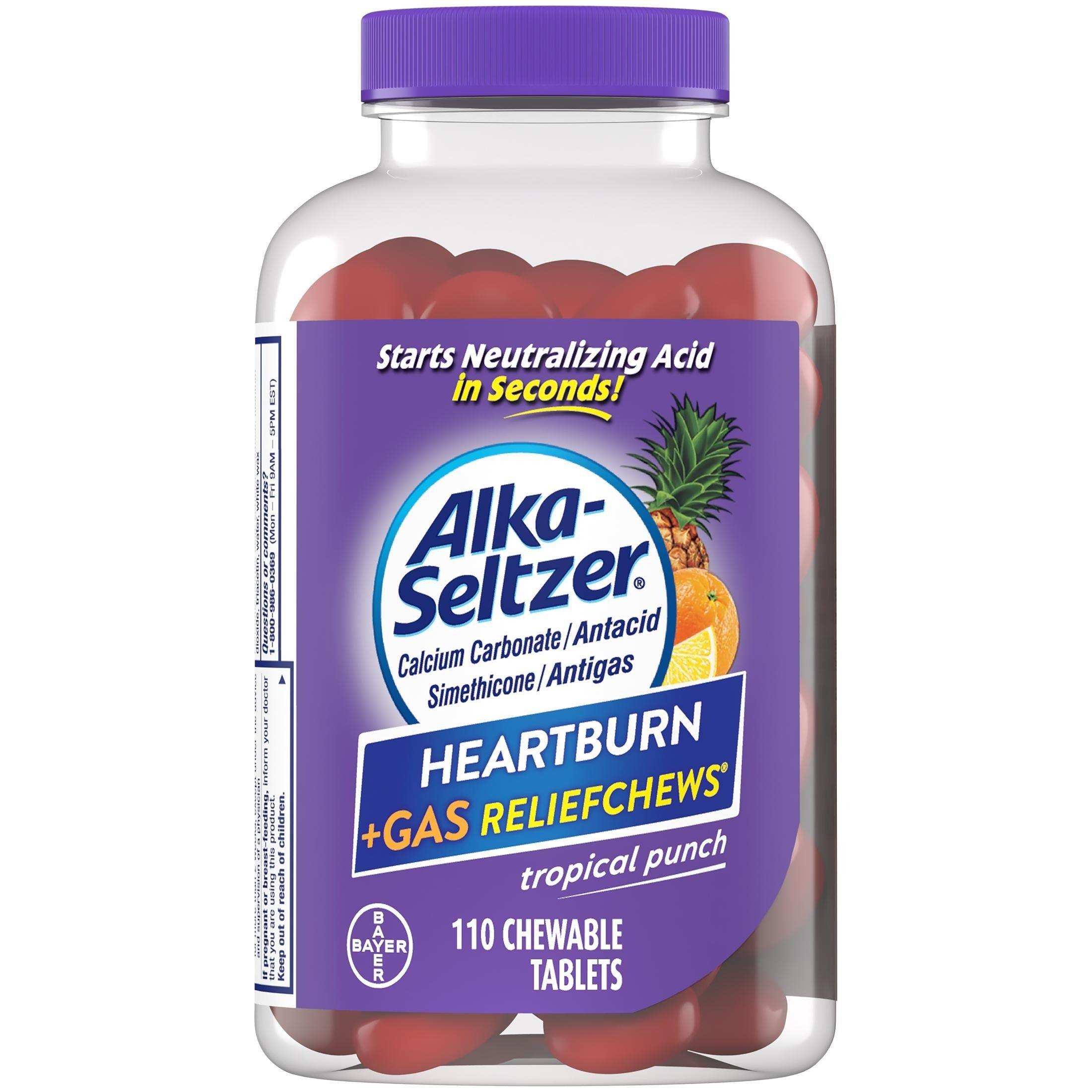 Alka-Seltzer Heartburn Relief + Gas ReliefChews Tablets - 110 Count - Shop Home Med
