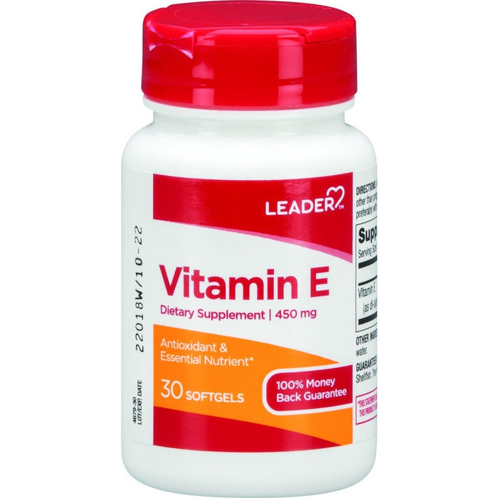 Leader Vitamin E 450Mg Softgels - 30 Ct