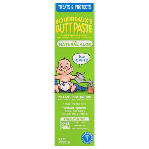 Boudreaux's Butt Paste With Natural Aloe Diaper Rash Cream