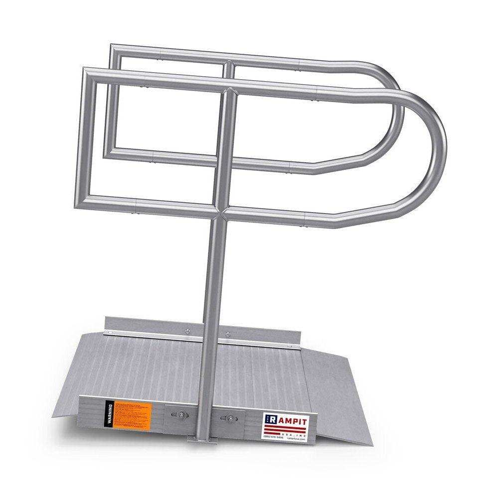 Rampit USA Empower Series Semi-Portable Curb Ramp with Handrails - Shop Home Med