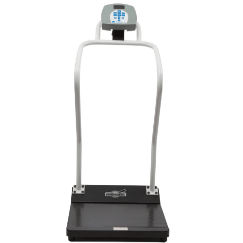 Antimicrobial Digital Platform Scale with Extended Handrails