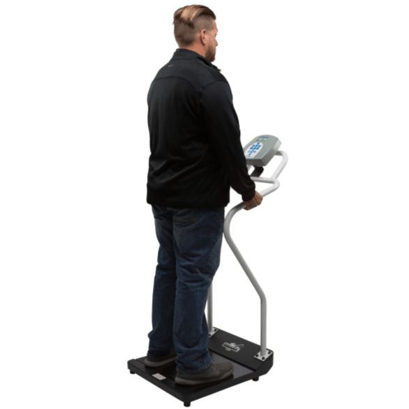 Antimicrobial Digital Platform Scale with Extended Handrails