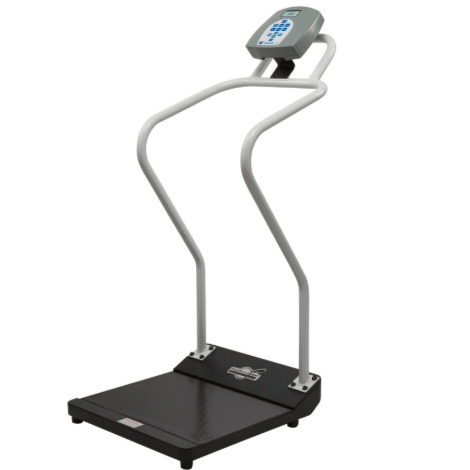 Antimicrobial Digital Platform Scale with Extended Handrails