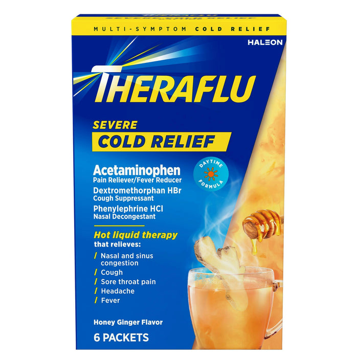 Theraflu Daytime Severe Cold Relief Powder - Honey Ginger