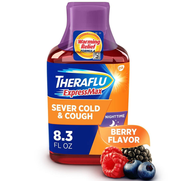 Theraflu ExpressMax Day/Night Severe Cold & Cough Relief Syrup - Berry Burst