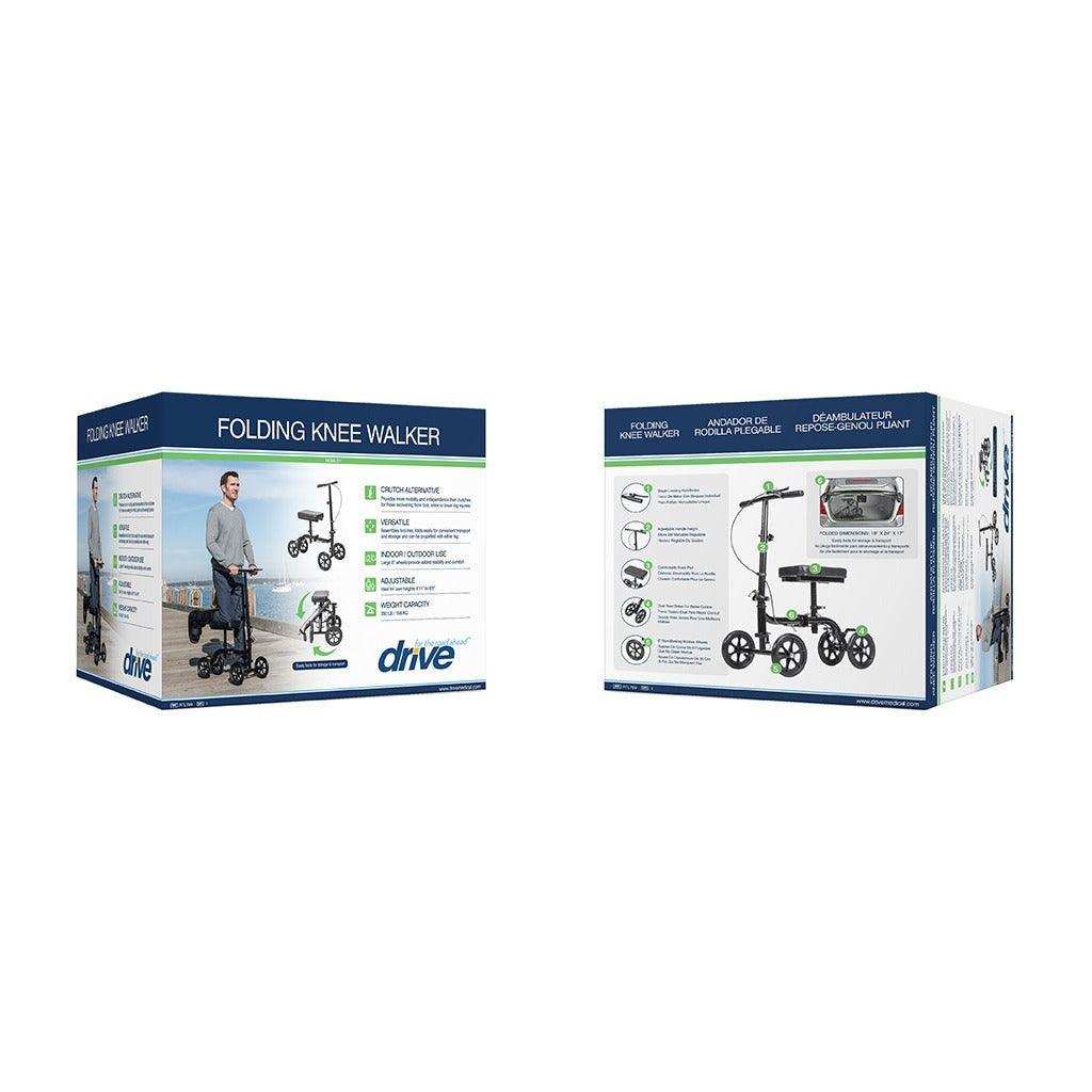 Drive Medical Steerable Folding Knee Walker Knee Scooter - Shop Home Med