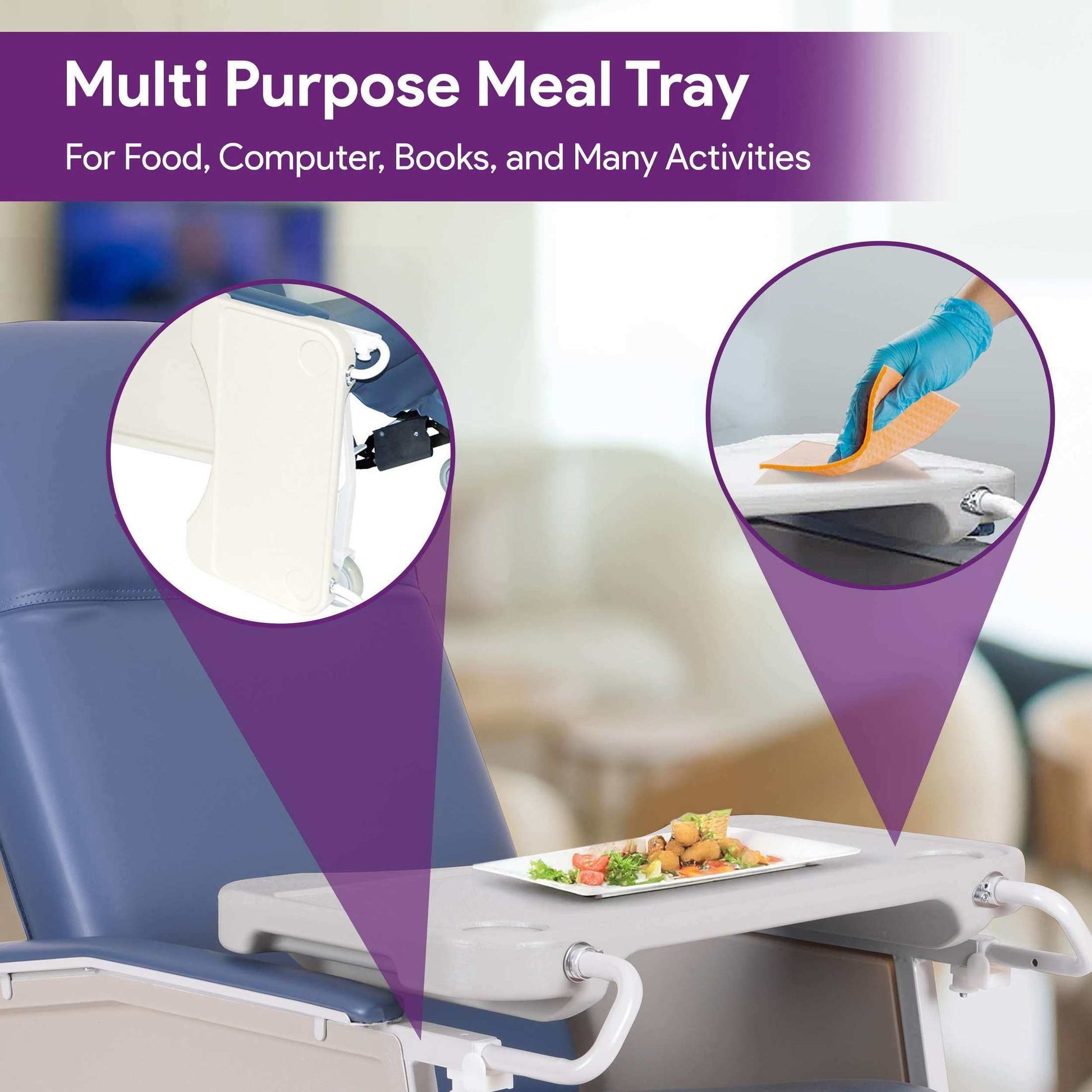 3 Position Geri Chair Recliner wih Meal Tray