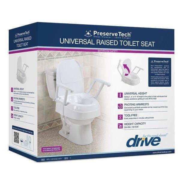 Drive Medical PreserveTech Universal Raised Toilet Seat - Shop Home Med