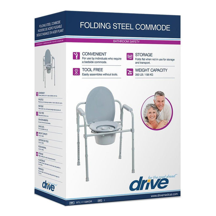 Drive Medical Steel Folding Frame Commode - Shop Home Med