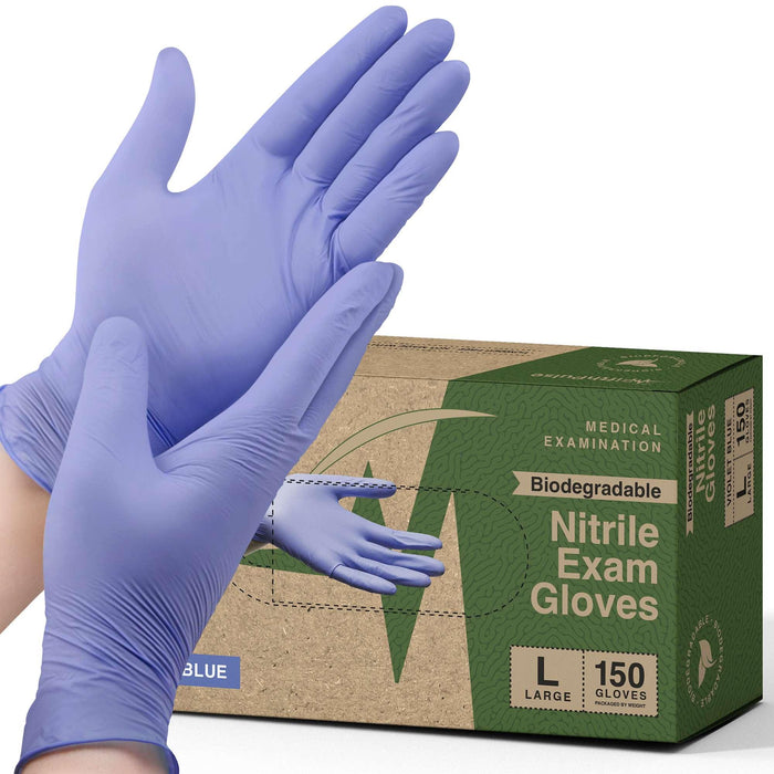 FifthPulse Biodegradable Disposable Nitrile Gloves Violet – 150 Count