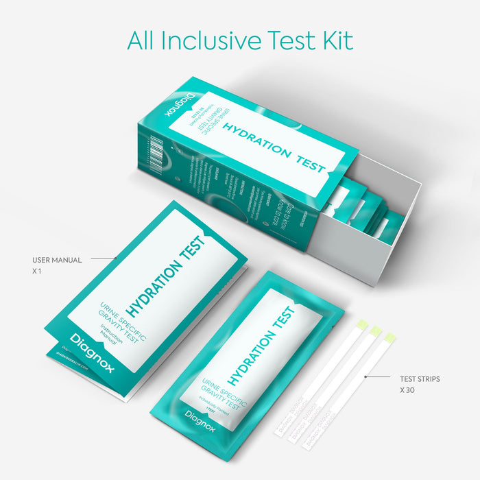 Diagnox Hydration Test Strips At-Home Urine Specific Gravity Test - 30 Tests