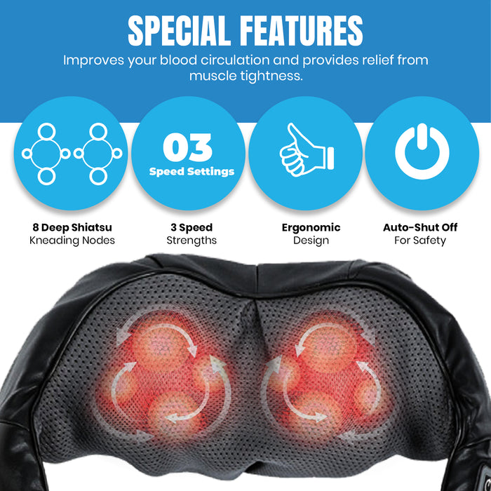 Pursonic 3D Shiatsu Heating Back and Neck Massager