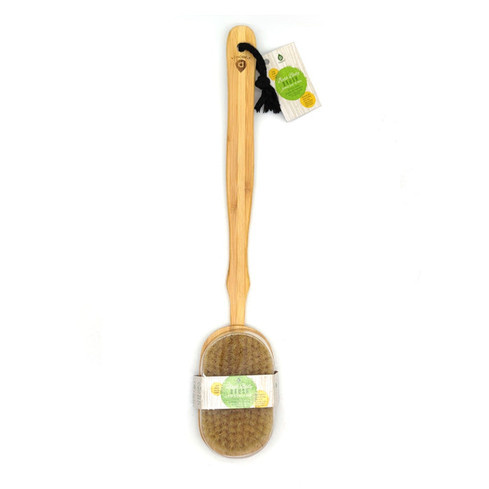 Pursonic Eco-Friendly Bamboo Bath Brush & Massager Set with Flushable Wipes