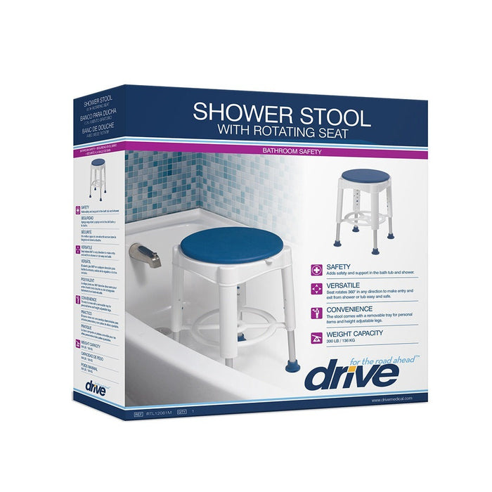 Drive Medical Bathroom Safety Swivel Seat Shower Stool