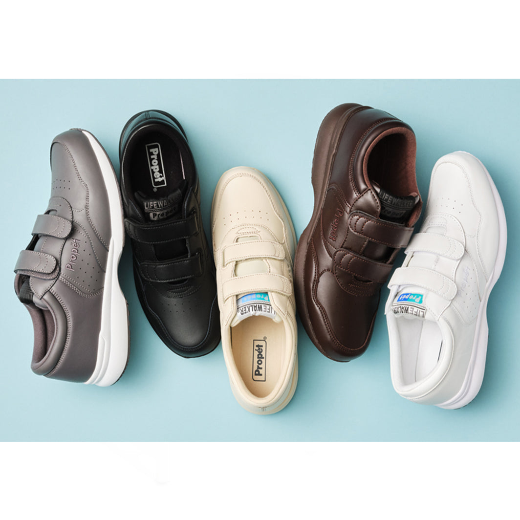 Zapatos para caminar sin cordones con correa LifeWalker de Propet Footwear para hombre, aptos para diabéticos y ortopédicos