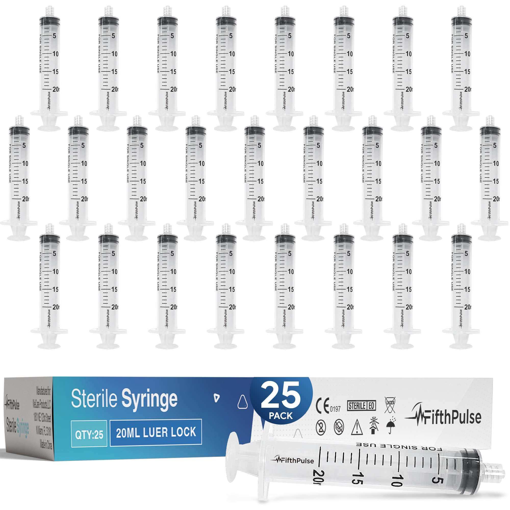 FifthPulse Disposable Luer Lock Syringes Without Needle