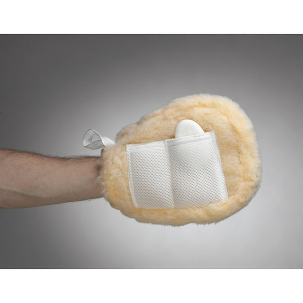 Soft Plush Bath Mitt with Soap Pocket