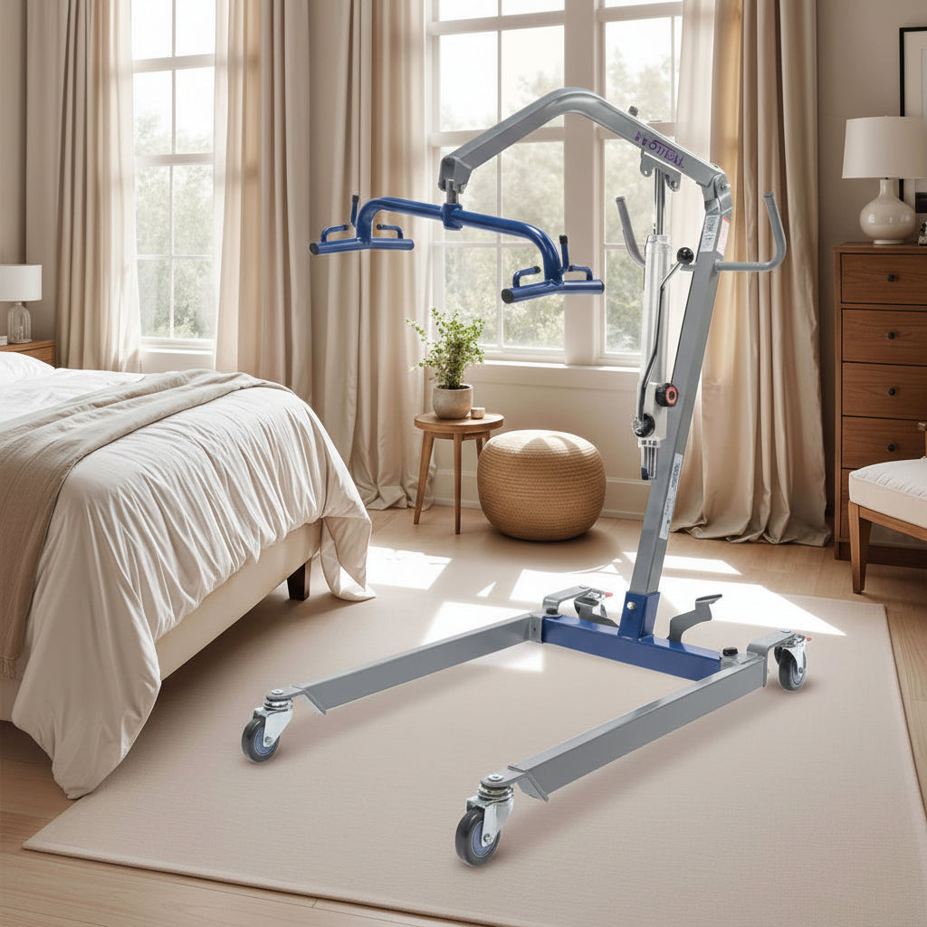 Hydraulic Patient Lift 6 Point Spreader 400lb Weight Capacity