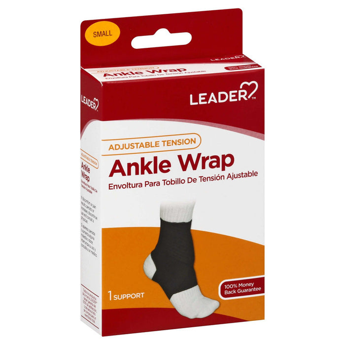 Leader Tm Ankle Wrap Black Small 1 Ct , Supports-Braces