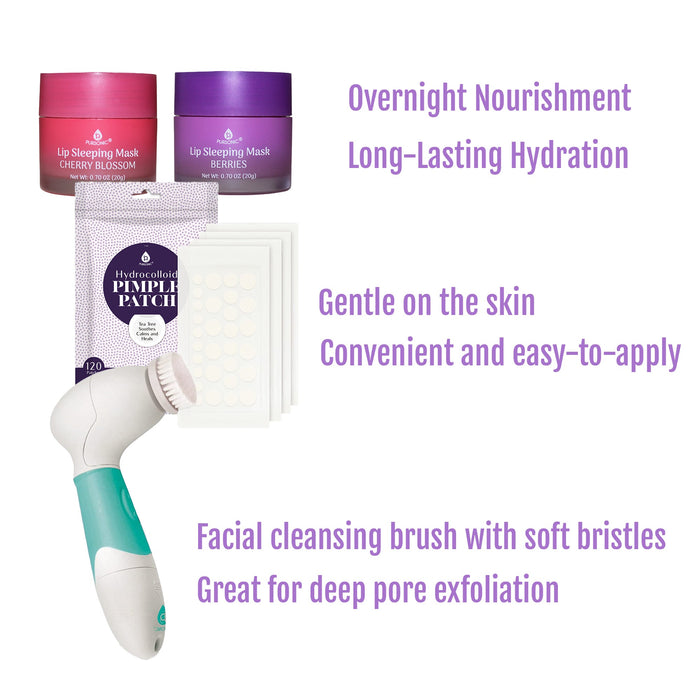 Pursonic Ultimate Skincare Bundle: Lip Care Acne Solution & Cleansing