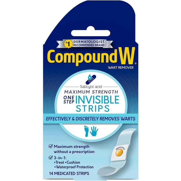 Compound W One Step Invisible Wart Remover Strips