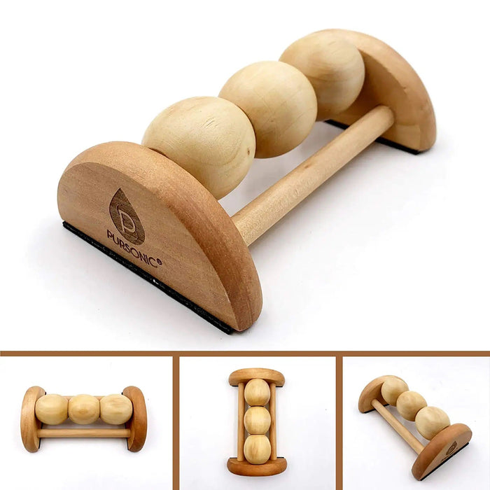 Pursonic All Natural Wooden Foot Massager Roller