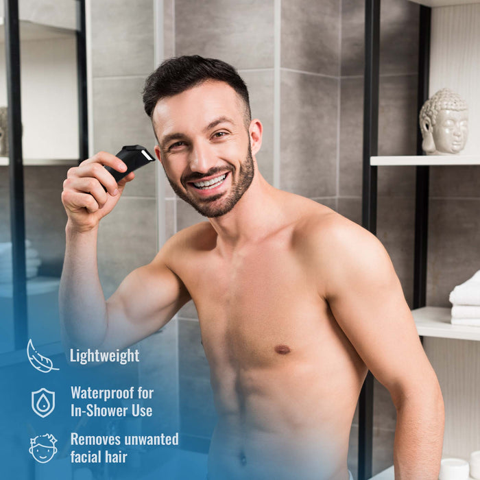 Pursonic Mario Lopez Wireless Body Hair Trimmer and Shaver, and Disposable Razors with 3 Blade Shaving Surface Technology shophomemed