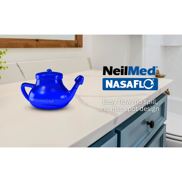 NeilMed NasaFlo Neti Pot Sinus Relief Nasal Wash System