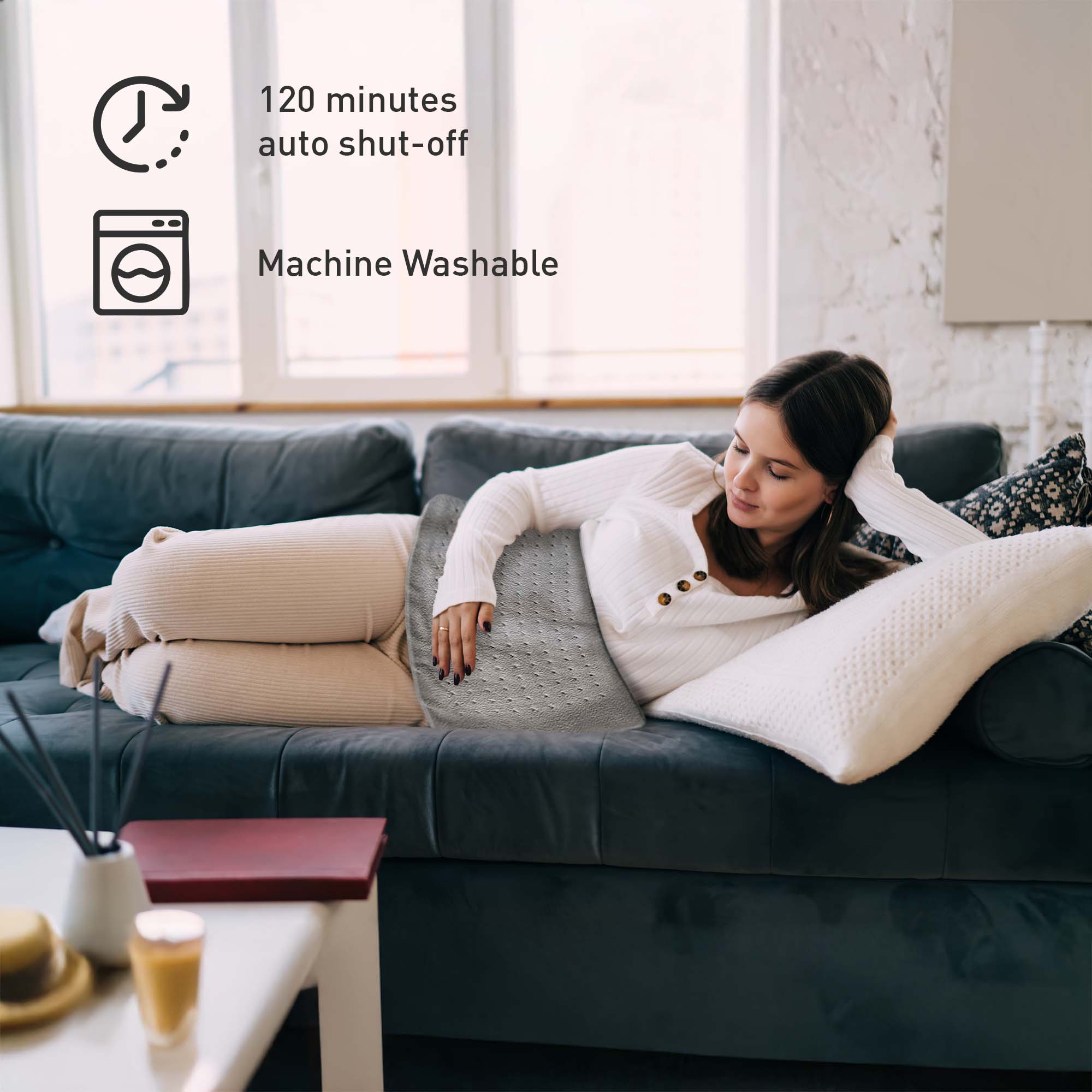 Pursonic 3-Setting Electric Heating Pad and Compact, Collapsible Footbath Spa Massager Home Comfort Bundle shophomemed