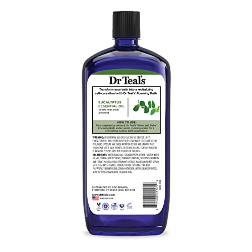 Dr. Teal's Foaming Bath Relax & Relief Eucalyptus & Spearmint - 34 Oz