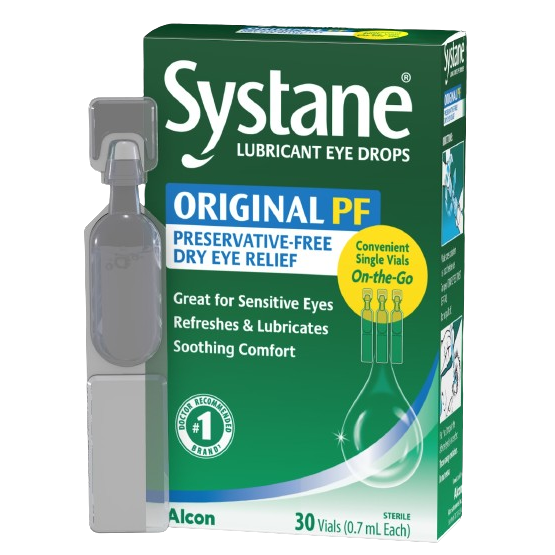 Systane Original Preservative-Free Lubricant Dry Eye Drops - 30 Vials