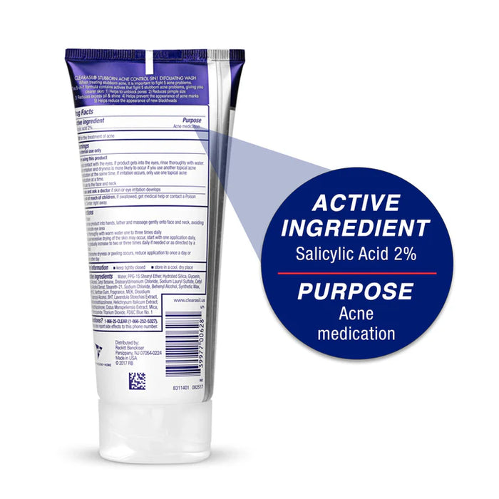 Clearasil Stubborn Acne Control 5-In-1 Exfoliating Wash