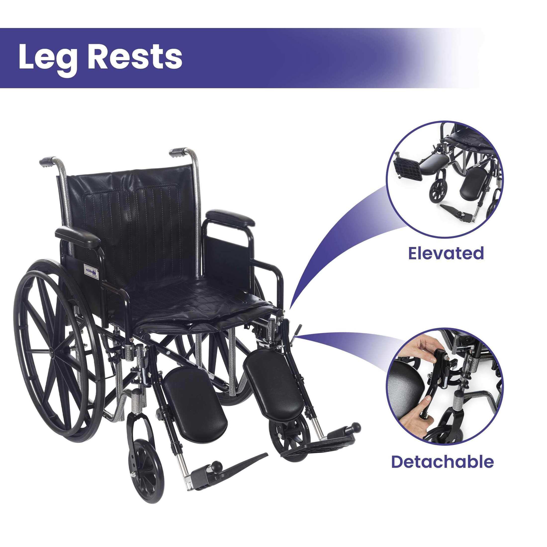 Medacure Wings Bariatric Wheelchair for Adults - 500 lb. Weight Capacity - Shop Home Med