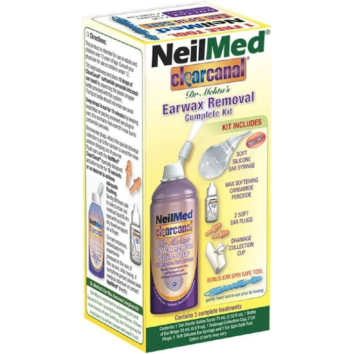 NeilMed Dr. Mehta’s Clearcanal Ear Wax Removal Complete Kit - 5 Treatments