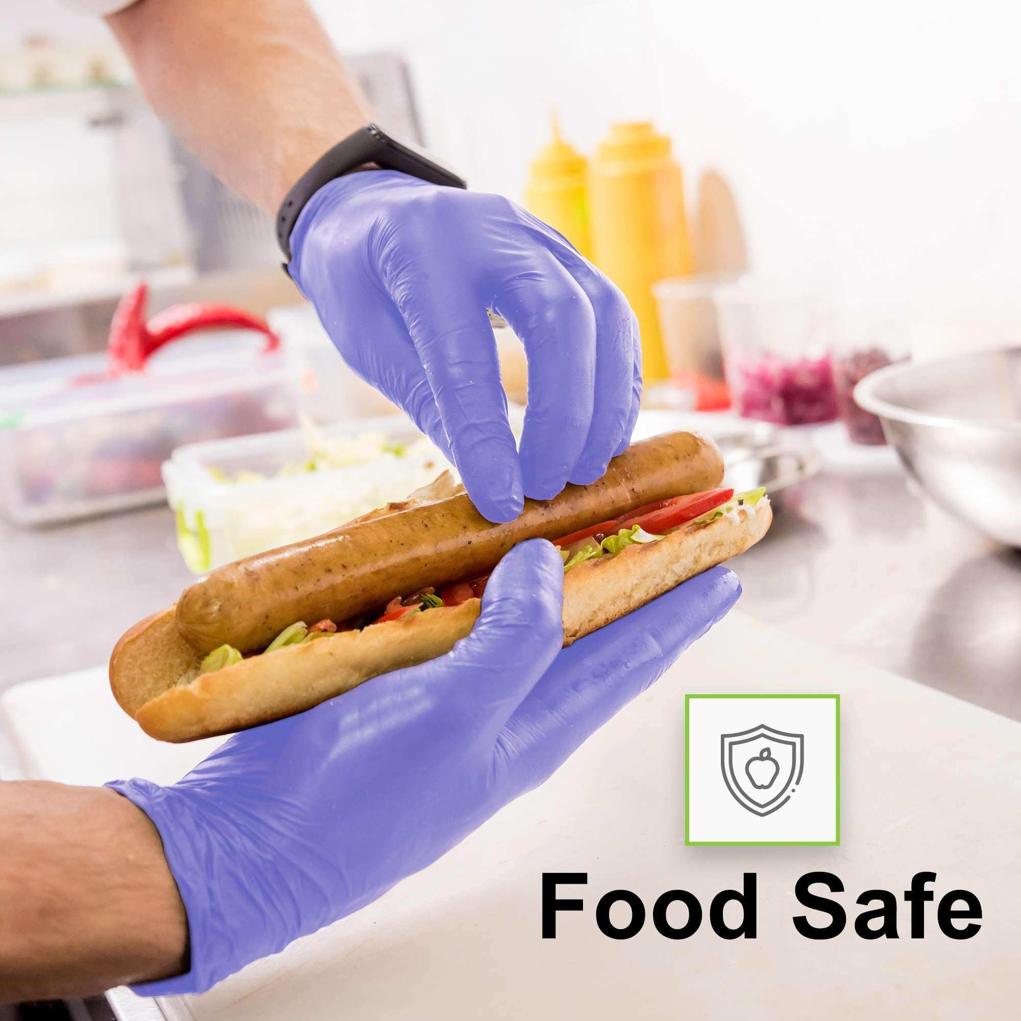 FifthPulse Biodegradable Disposable Nitrile Gloves Violet – 150 Count - Shop Home Med