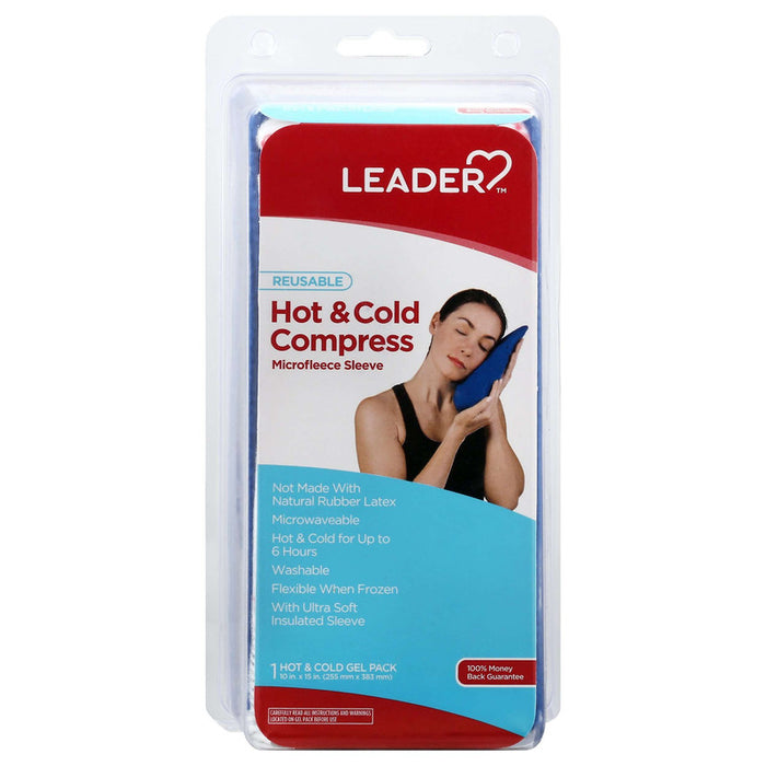 Leader Hot & Cold Compress Microfleece Sleeve Gel Pad