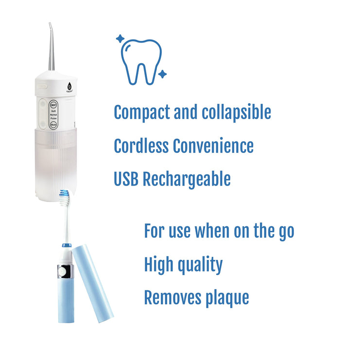 Pursonic Travel Oral Care Set USB Flosser & Portable Sonic Toothbrush