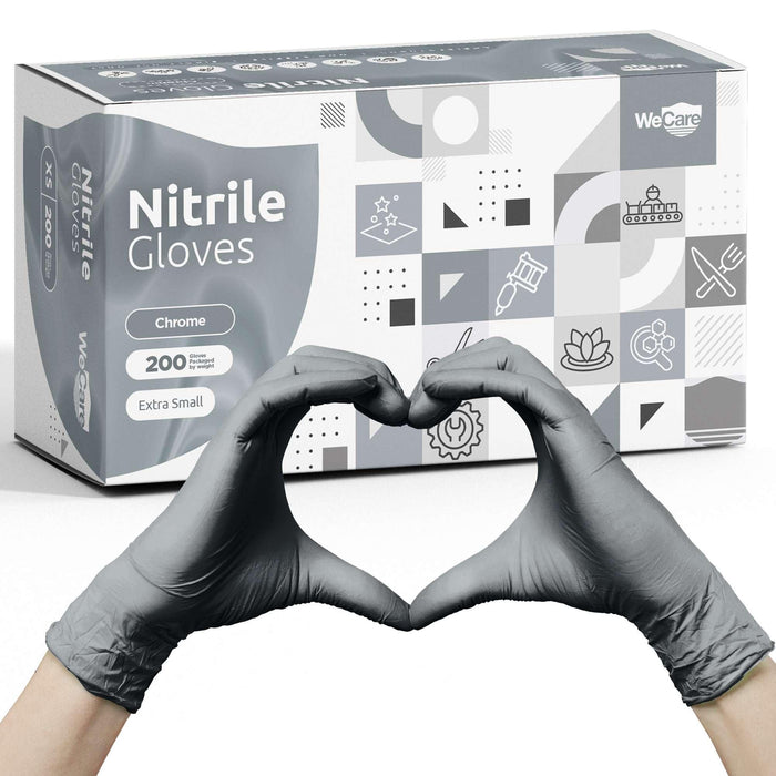 WeCare Pearlescent Chrome Disposable Nitrile Gloves