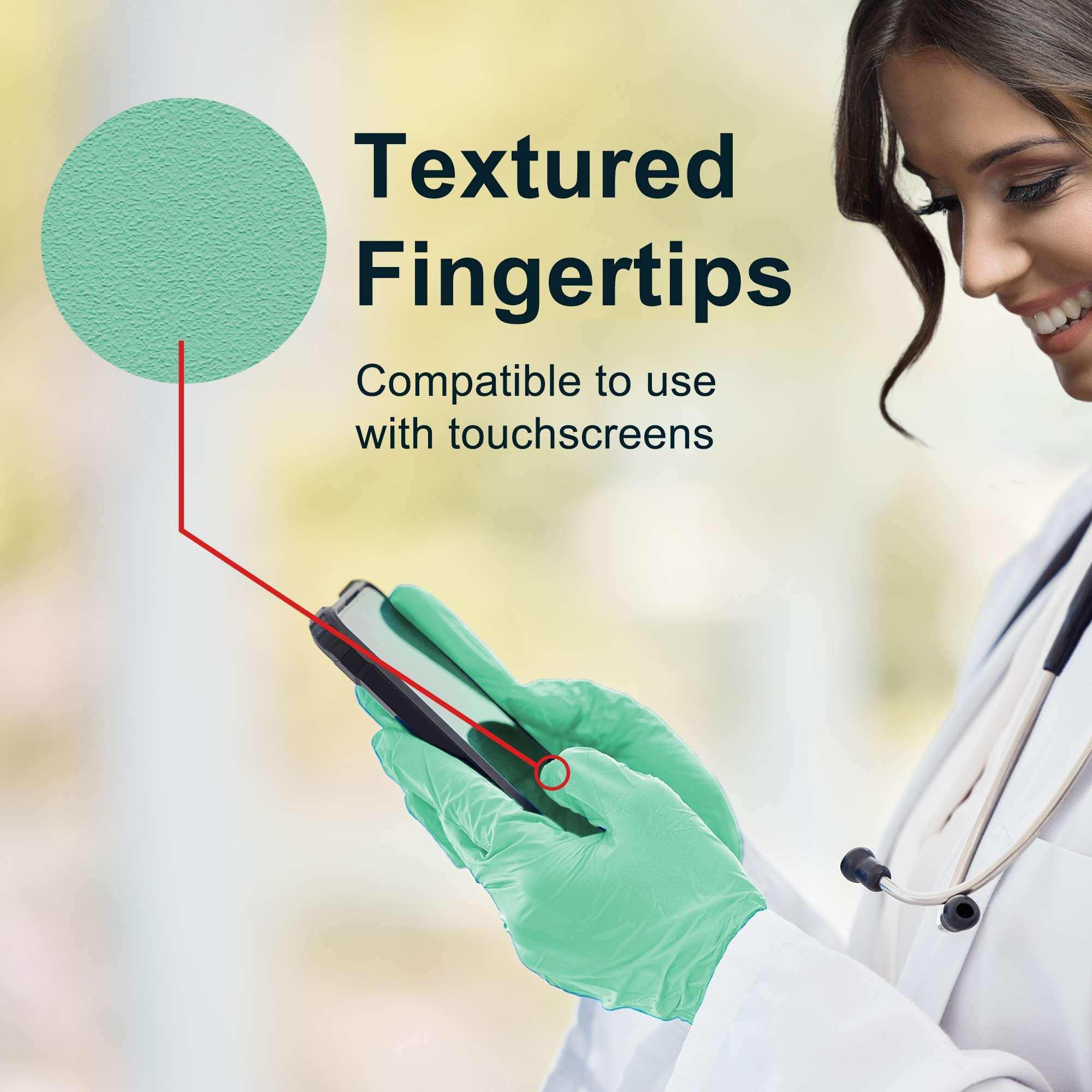 FifthPulse Biodegradable Disposable Nitrile Gloves Green – 150 Count - Shop Home Med