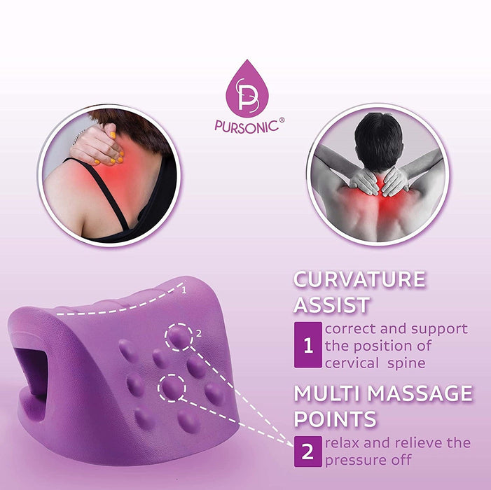 Pursonic Neck and Shoulder Stretcher for Pain Relief and Spine Alignment