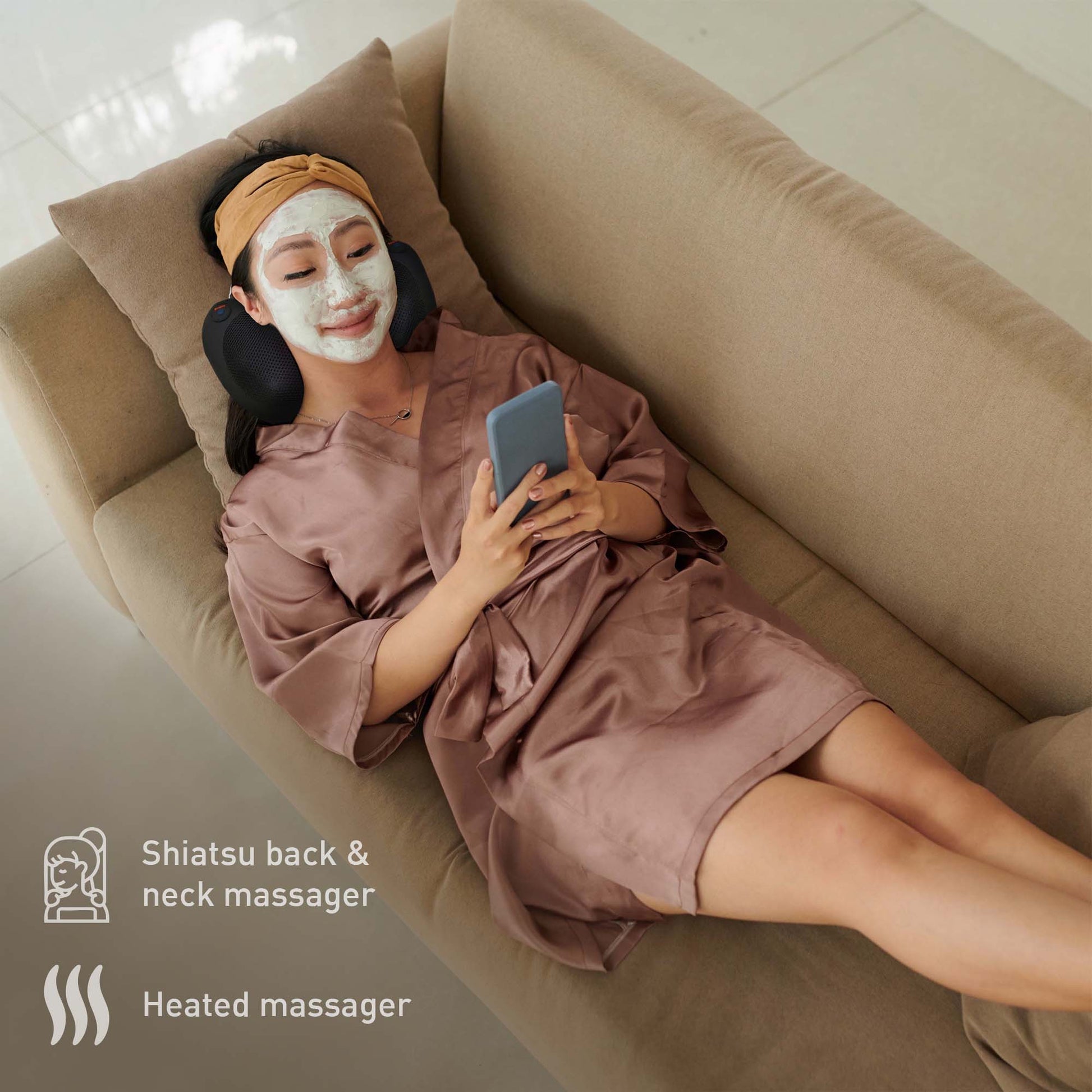 Pursonic Shiatsu Massager and Heating Pad Therapy Set shophomemed