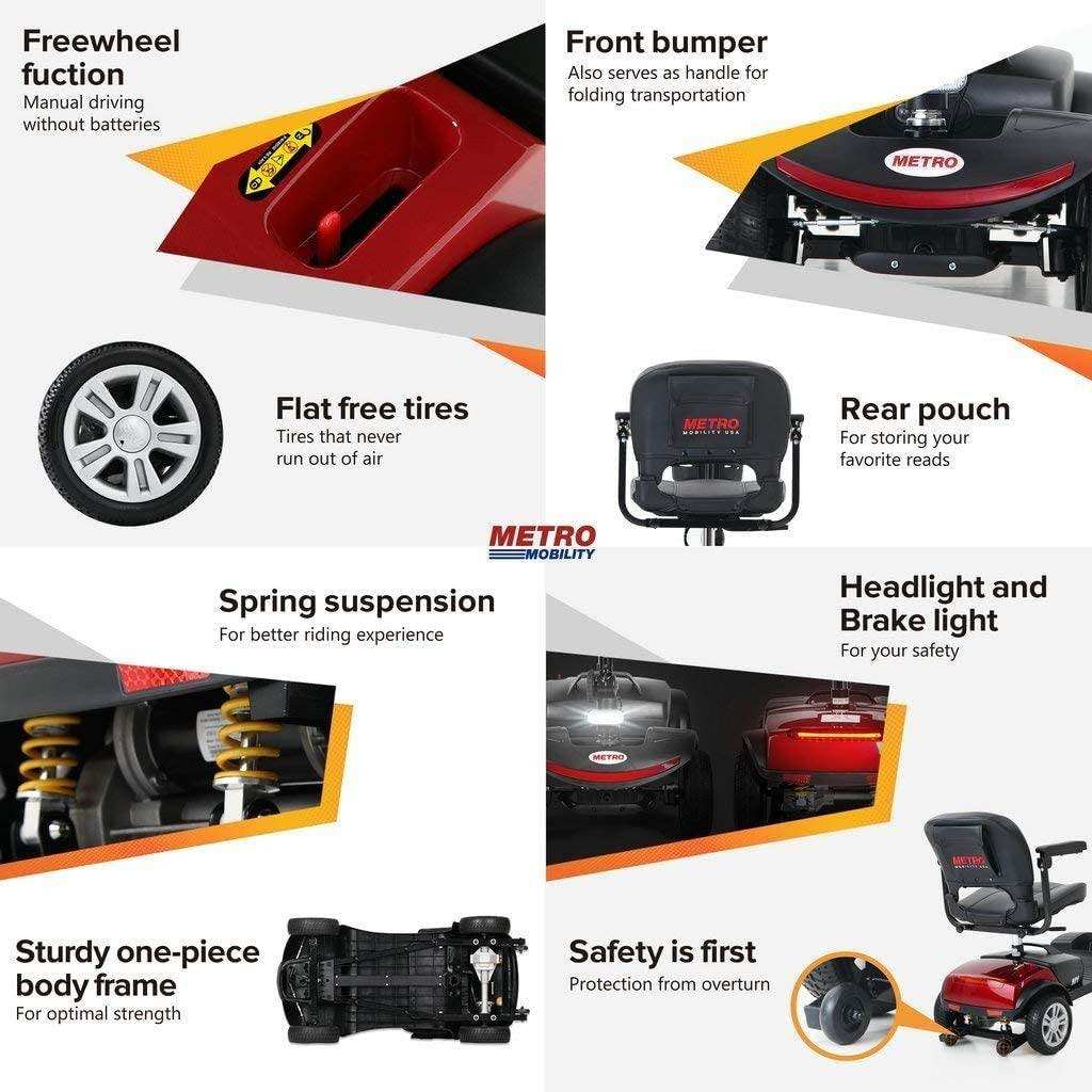 Metro Mobility M1 Series 4-Wheel Travel Mobility Scooter - Shop Home Med