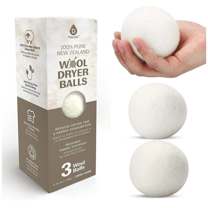 Pursonic 100% Pure New Zealand Wool Dryer Balls