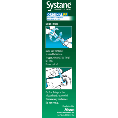 Systane Original Preservative-Free Lubricant Dry Eye Drops - 30 Vials