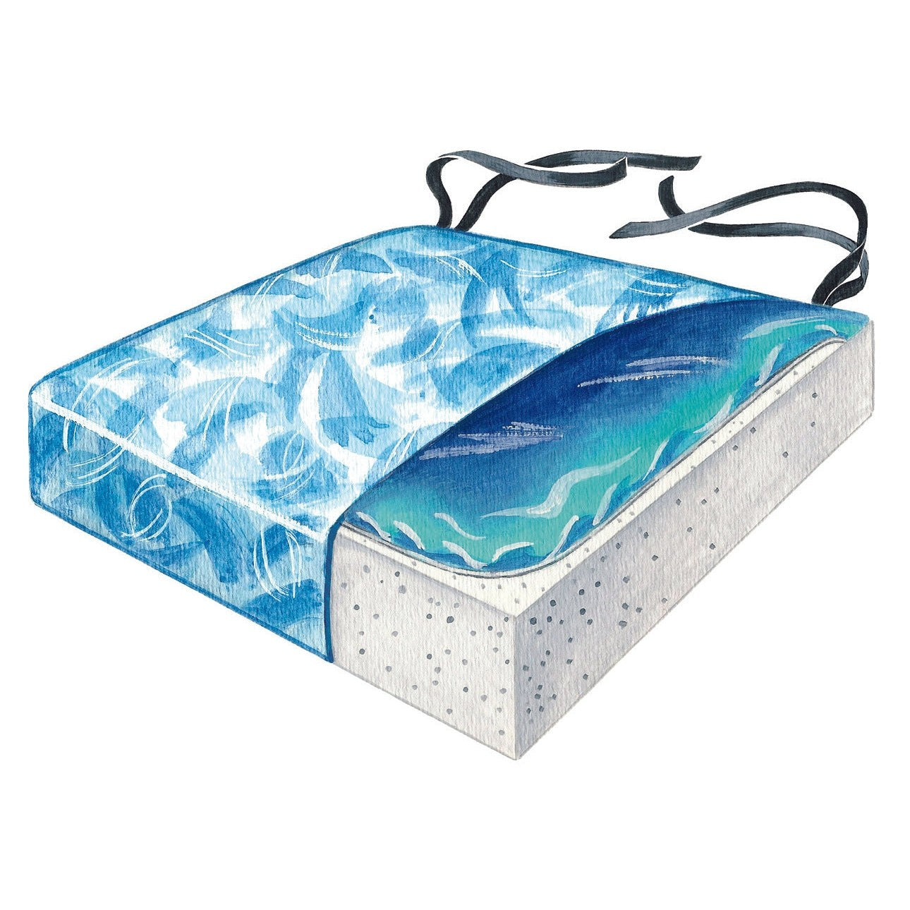 Sittin’ Pretty Bimini Blue Gel-Foam Vinyl Cushion shophomemed