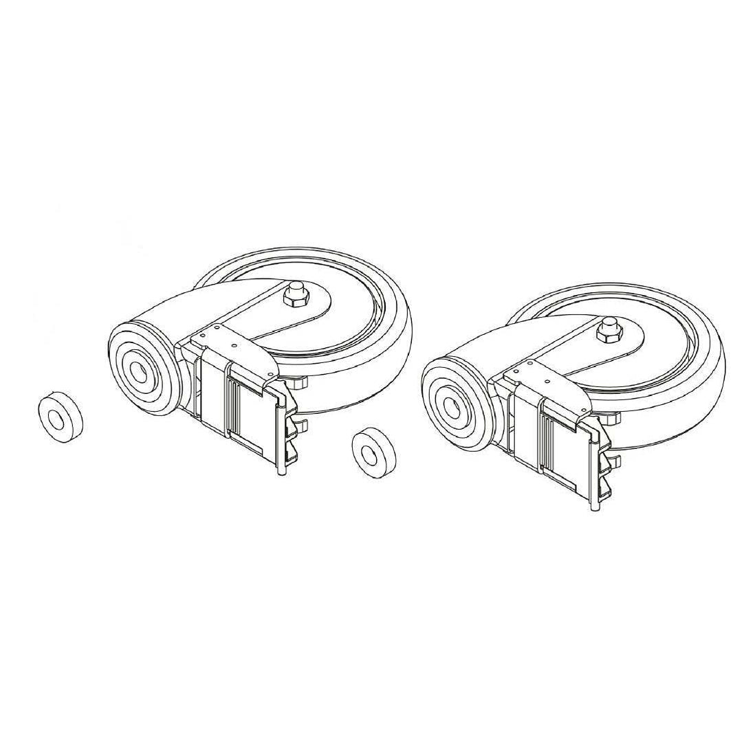 Invacare 5" Locking Swivel Caster Kit for Patient Lift — Shop Home Med