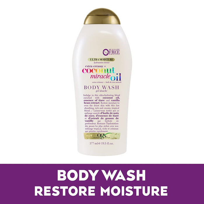 Ogx Extra Creamy + Coconut Miracle Oil Body Wash - 19.5 Oz